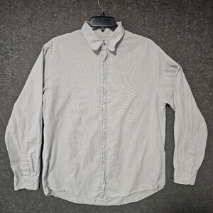 Polo Jeans Co. Men's  Long Sleeve Button Shirt‎ Striped Blue Sz Medium
